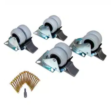 4er Set Rollen mit Bremse –  Tragkraft 400 kg- auch für Rasen geeignet - 2