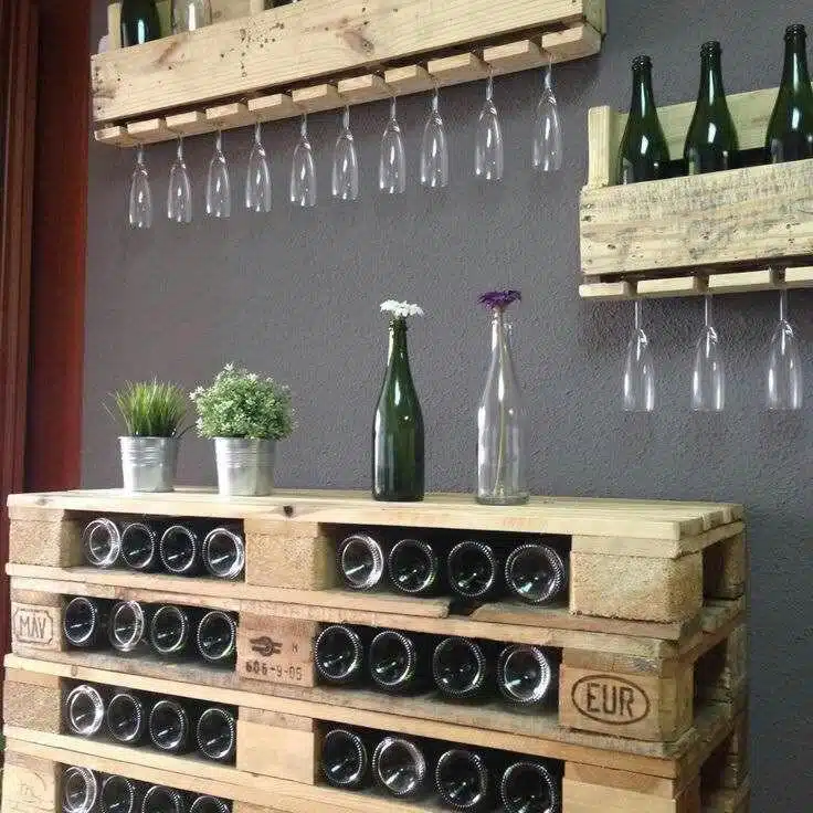 Weinregal aus paletten-Palettenmöbel-Möbel aus Europaletten (210)