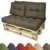 Paletten Kissen für Europaletten 120x40x10-20 cm wählbar mit Palettenauflage in Anthrazit