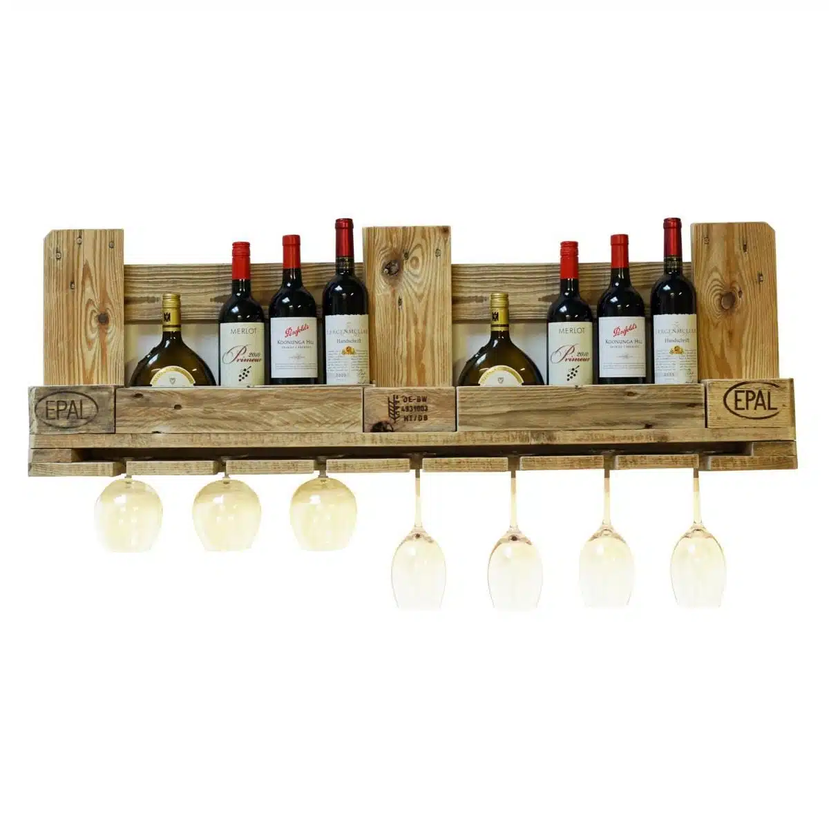 Weinregal aus Paletten-Regal Europaletten