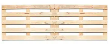 2 Paletten als Kopfteil für ein Palettenbett-Bett