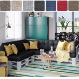 Palettenkissen Set Farben und Größen