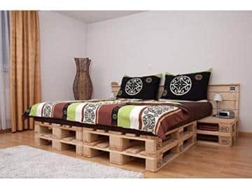palettenbett doppelbett aus hochwertigen moebelpaletten waehlbar mit neuen oder 4