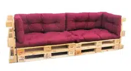 Palettenkissen - 6 teiliges Set - für Sofa oder Couch aus Europaletten - Palettenmöbel - weinrot-2