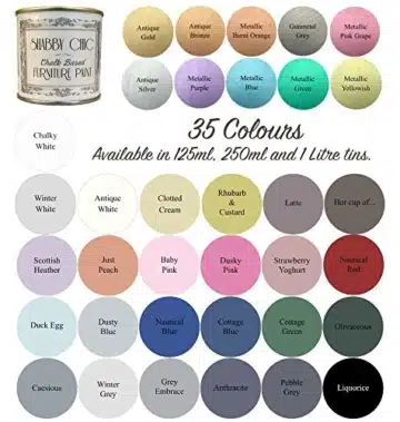Shabby Chic Kreidefarbe Chalk Paint für Möbel Matte Oberfläche - 1 Liter-4
