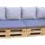 Paletten Sofa Polster Set - 8-teilig grau - blau - Palettenkissen & Palettenpolster-2
