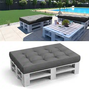 Palettenkissen Sitzkissen 120x80x15 cm - Indoor & Outdoor - Anthrazit-6