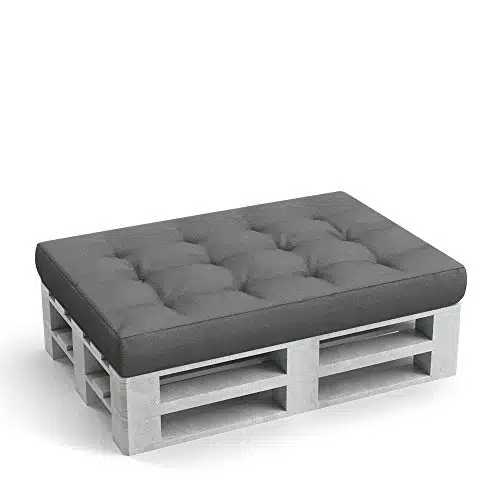 Palettenkissen Sitzkissen 120x80x15 cm - Indoor & Outdoor - Anthrazit-2