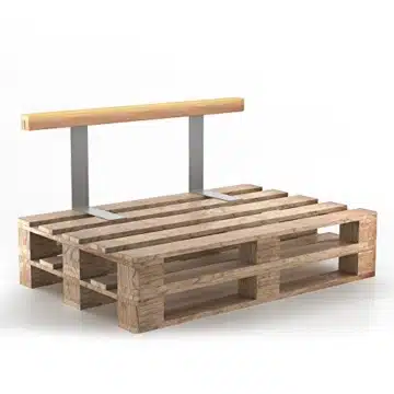Set Holzlehne Lehne für Palettenmöbel 110cm & 70cm - Rückenlehne Palettenlehne Seitenlehne -4