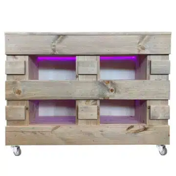 Bar aus Europaletten Kommode mit LED Palettenmoebel