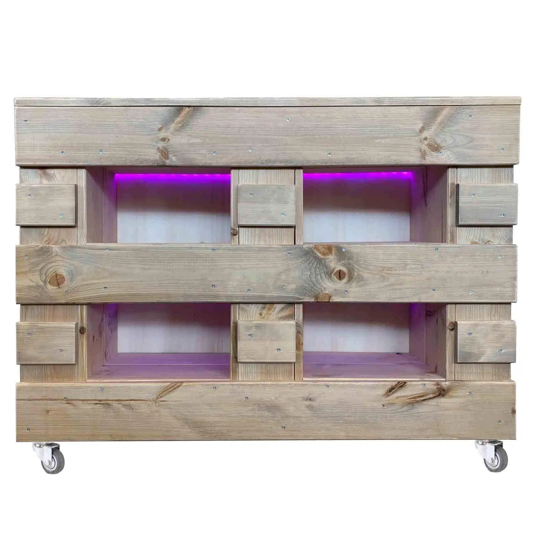 Bar aus Europaletten Kommode mit LED Palettenmoebel
