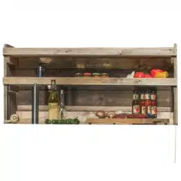 Grilltisch Rueckwand Regal aus Europaletten