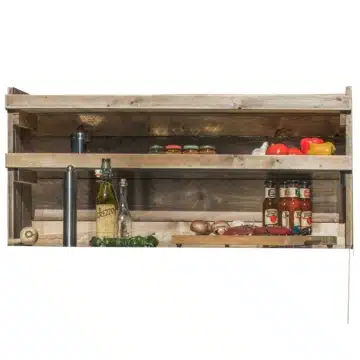 Grilltisch Rueckwand Regal aus Europaletten