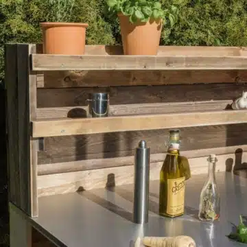 Grilltisch aus Paletten Grillwagen Palettenmoebel