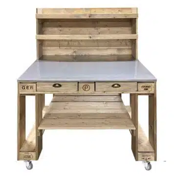 Grilltisch aus Paletten Grillwagen Palettenmoebel