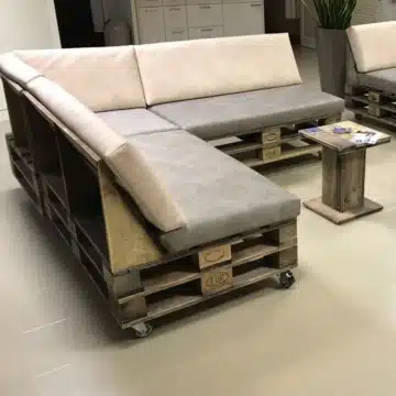 Lounge Bank aus Paletten Sofa Palettenmoebel