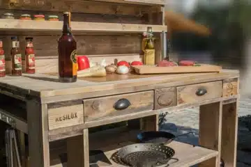 Palettenmoebel Grilltisch aus Paletten Europaletten