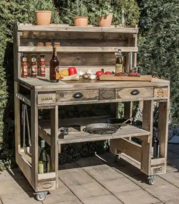 Palettenmoebel Grilltisch aus Paletten Europaletten