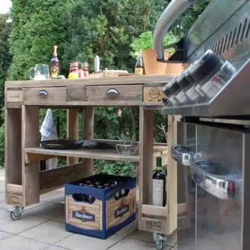 Palettenmoebel Grilltisch aus Paletten Europaletten 1