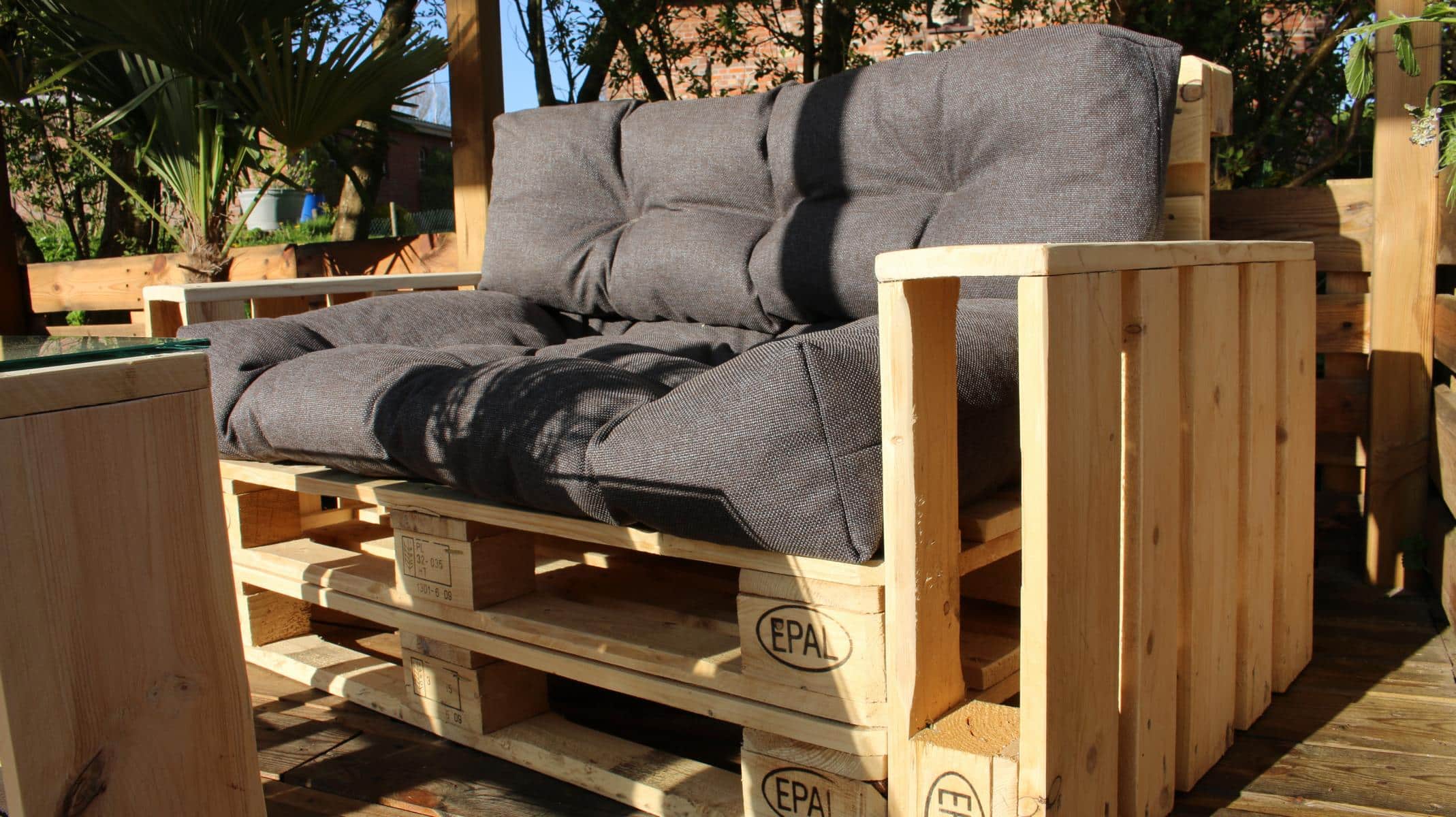 palettenkissen set terrasse