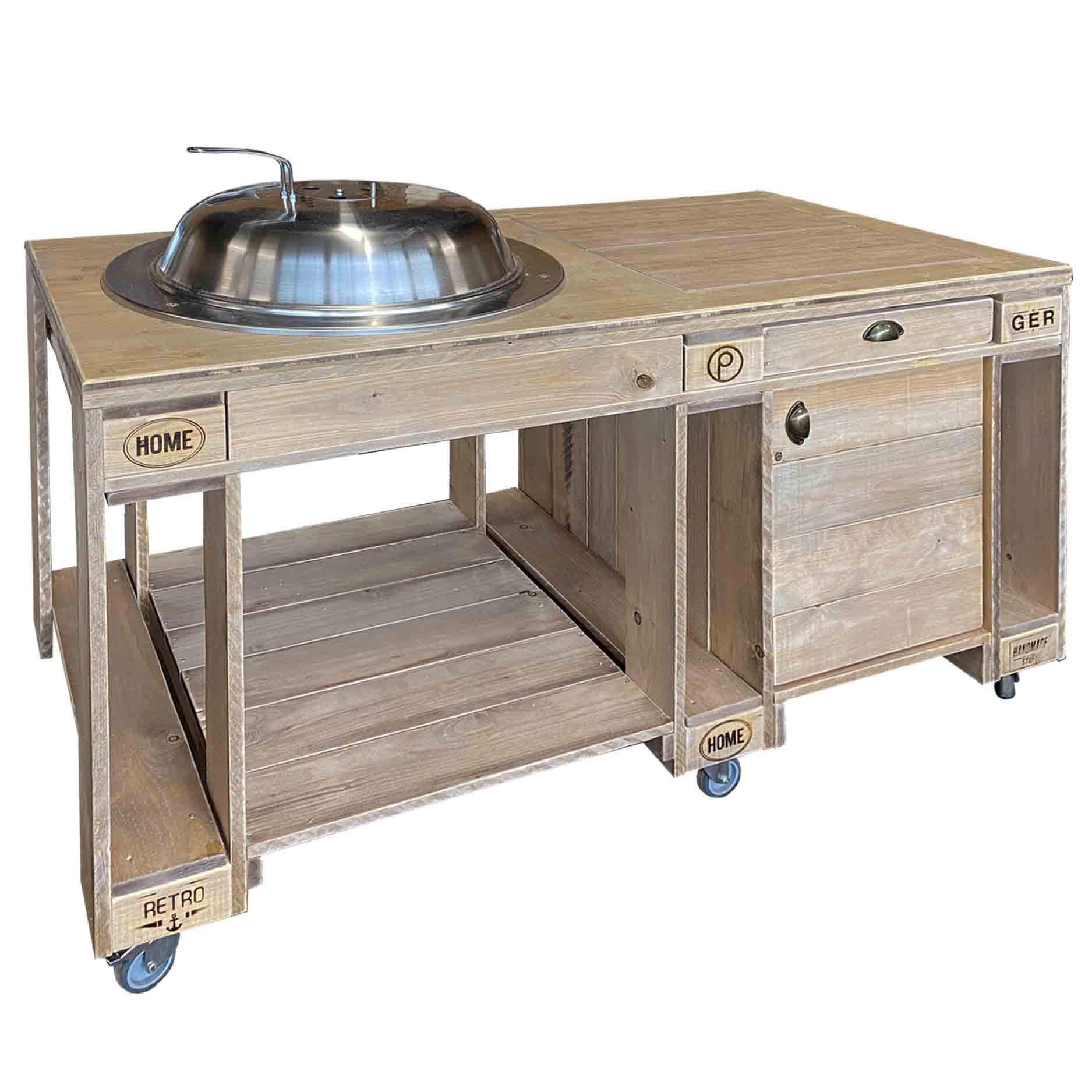 Grill-Wagen-Palettenmöbel