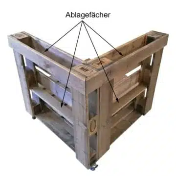 Paletten Lounge Eckmodul