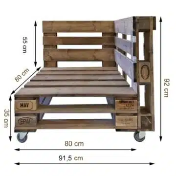 Paletten Lounge Eckmodul