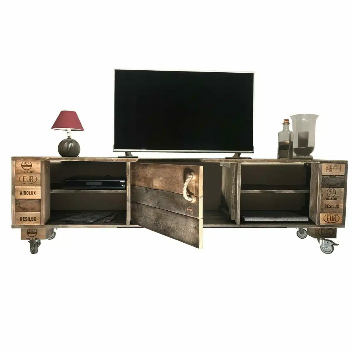 sideboard aus paletten-tv-schrank kommode