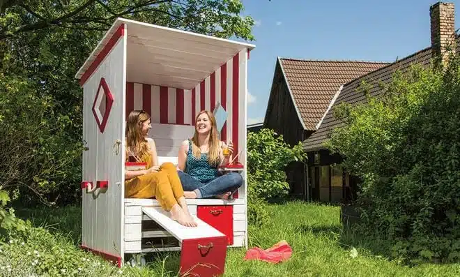 strandkorb aus paletten selber bauen