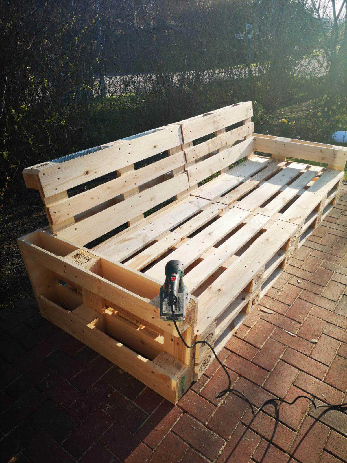 paletten sofa lounge selber bauen