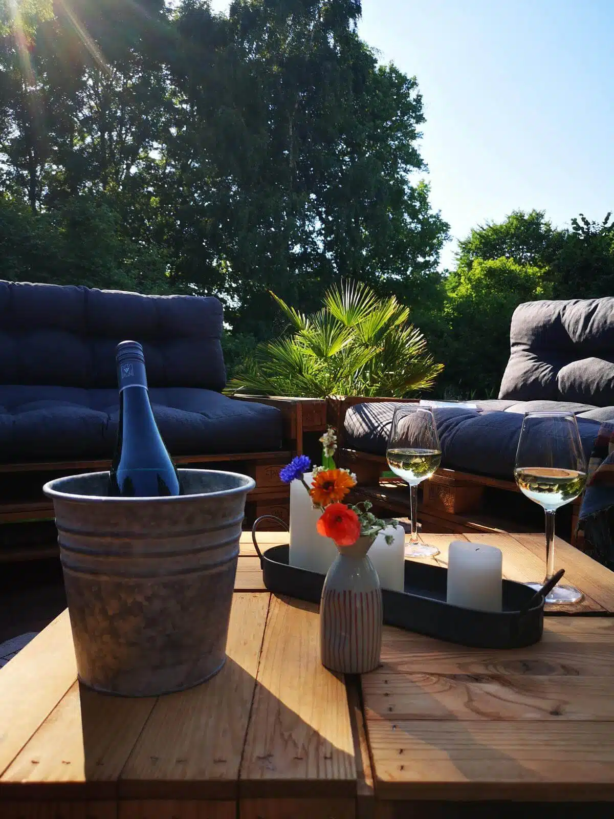 bank aus paletten garten balkon anleitung