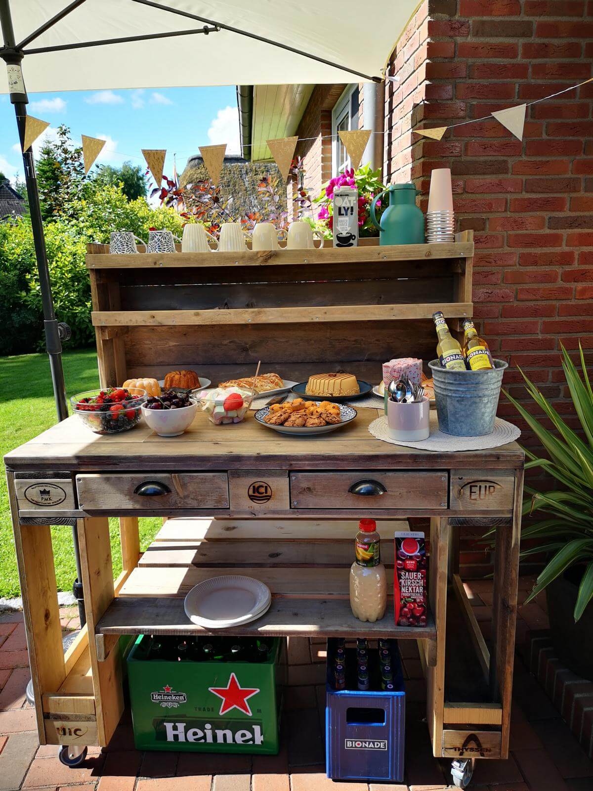 grilltisch für party events geburtstage