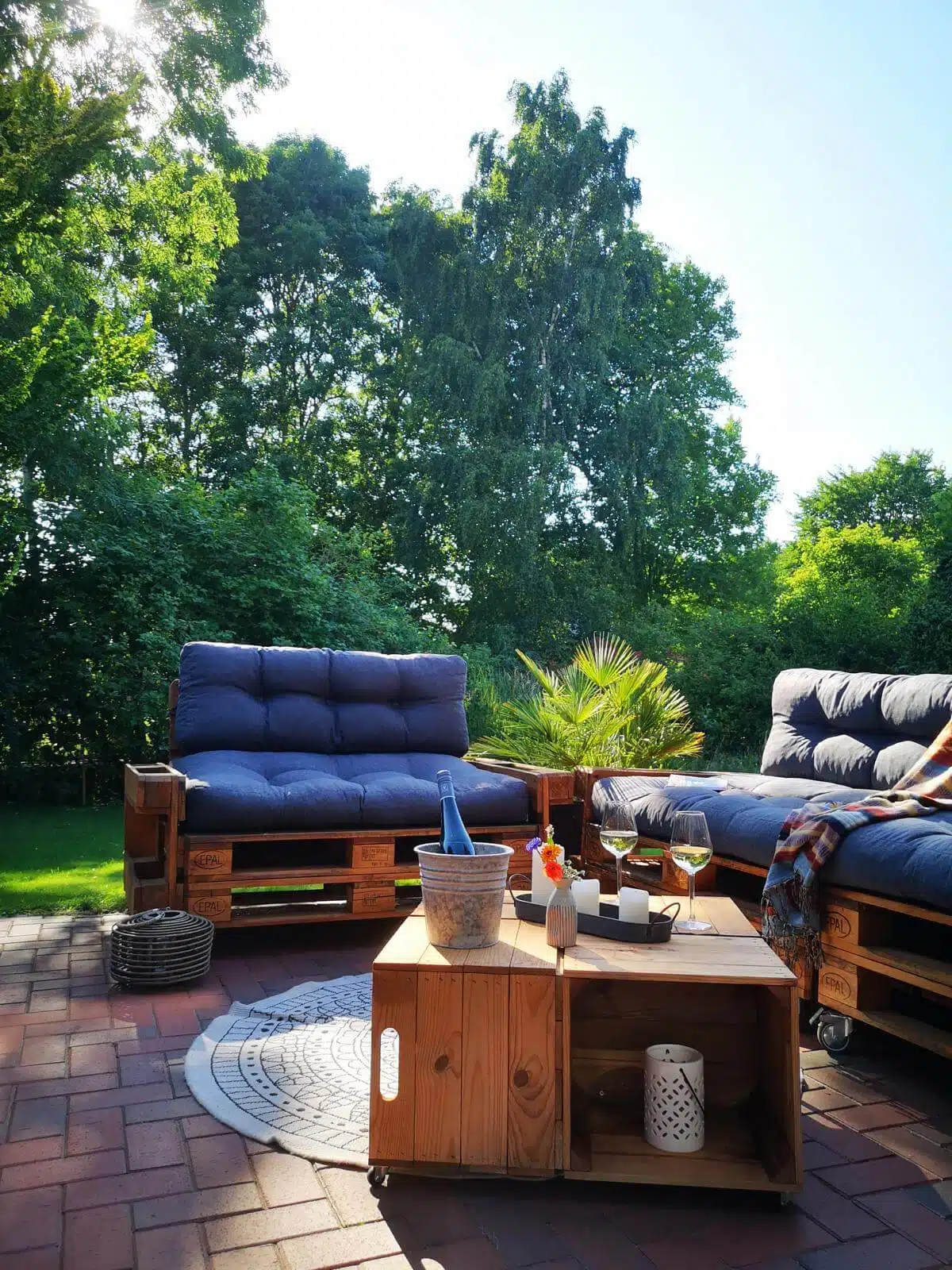 outdoor polster kissen set garten