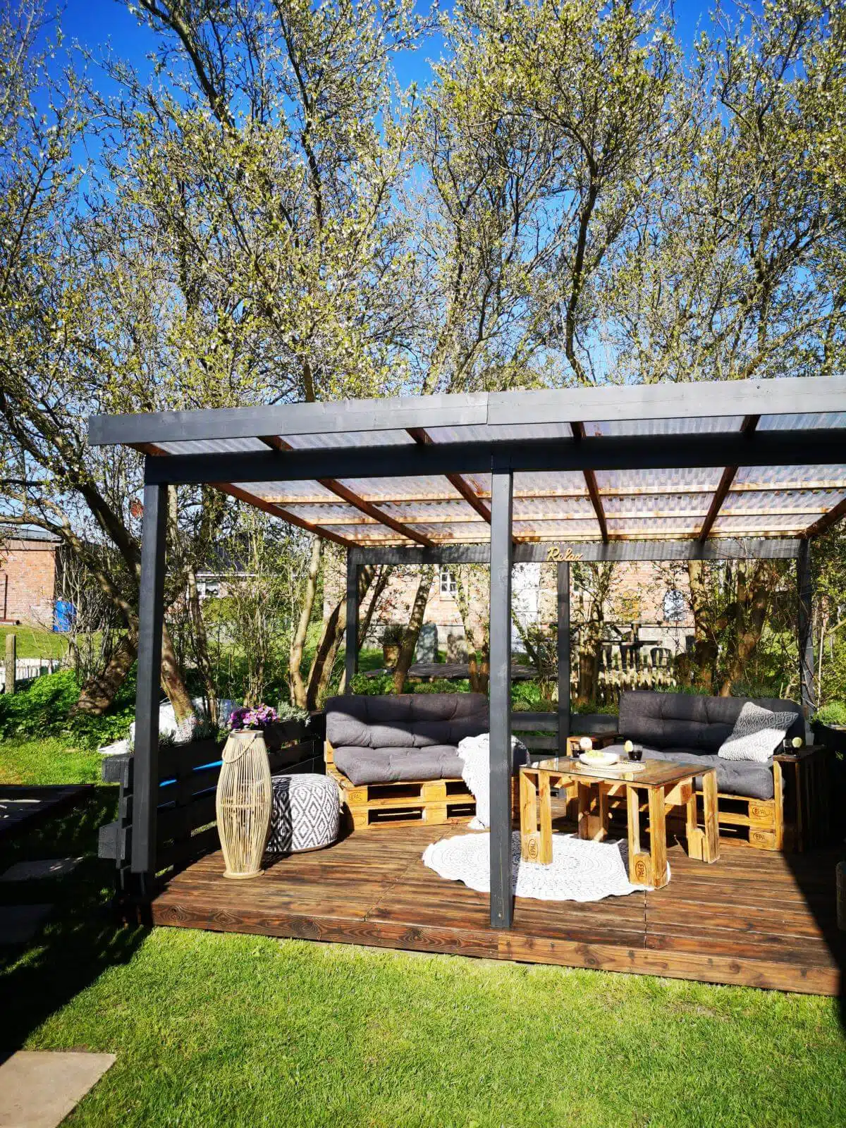 terrasse aus paletten palettenmoebel