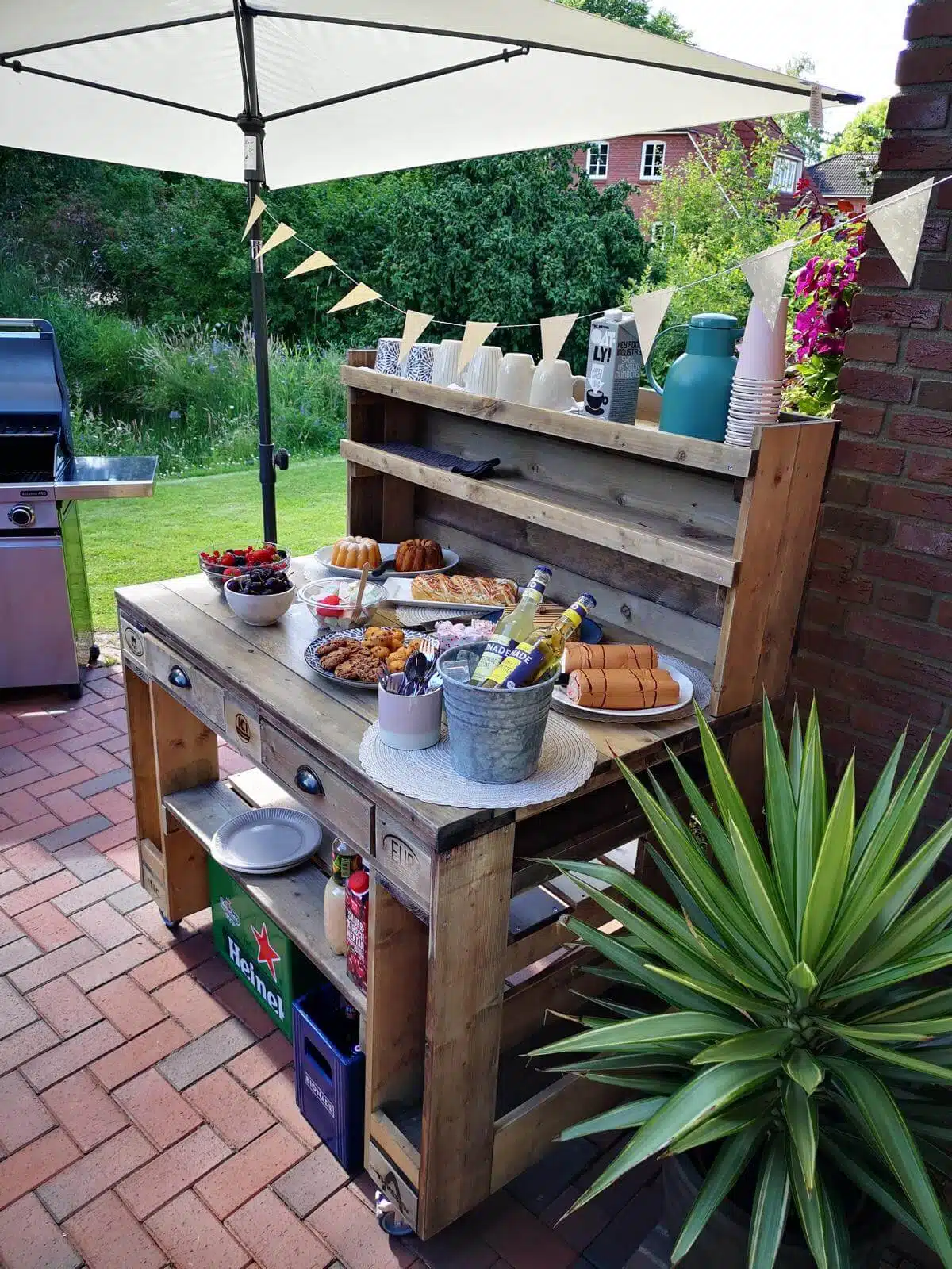 terrasse palettenmoebel grilltisch aus paletten