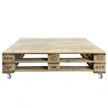 Paletten Loungetisch mit Rollen