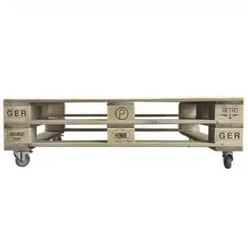 Paletten Loungetisch mit Rollen