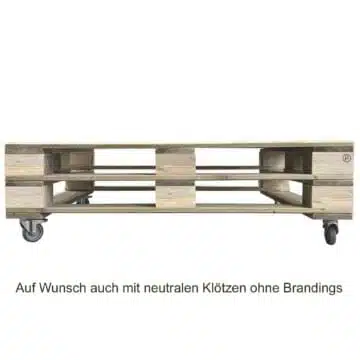 Paletten Loungetisch mit Rollen