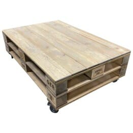 Paletten Loungetisch mit Rollen