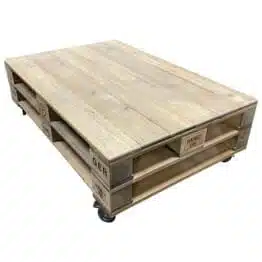 Paletten Loungetisch mit Rollen