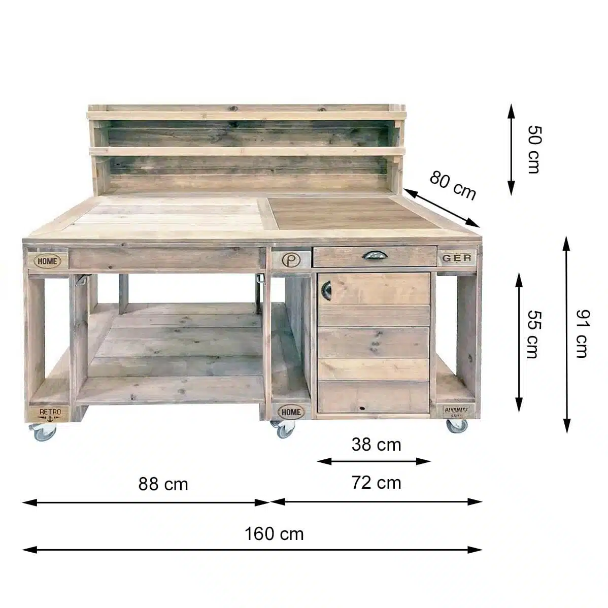 Kücheninsel aus Palettenholz Outdoor Küche Palettenmöbel