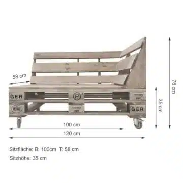 Palettenlounge Palettenmöbel Eckmodul