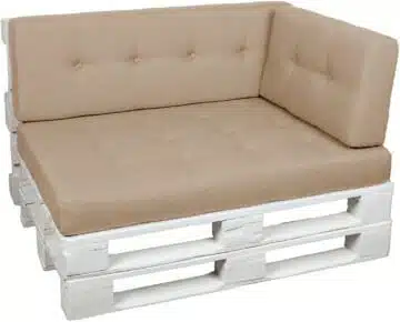 beige palettenkissen outdoor set palettenmoebel